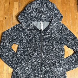lululemon athletica Black & White Marled Full-Zip Hoodie